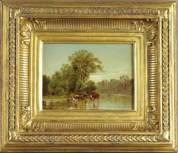 Clinton Loveridge (1824-1915)
Summer
Oil on board
4 x 5 ½ inches
Signed lower left Clinton Loveridge Summer