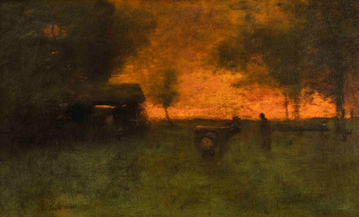 George Inness Sunset Milking Time, Montclair, 1885