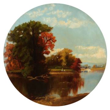 Abbie C. Thurber Early Autumn on Esopus Creek, Kingston, N.Y.