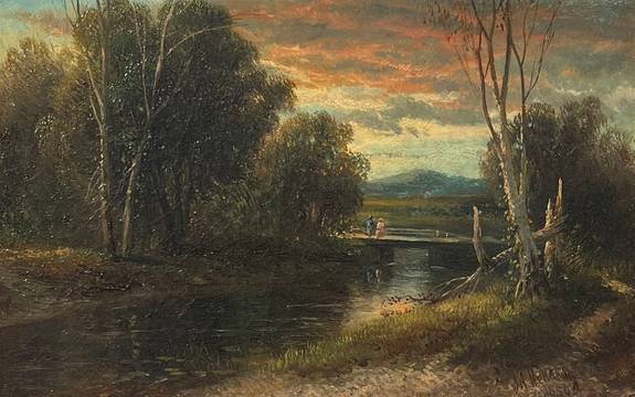 Joseph Antonio Hekking The White Mountains, Sunset Sky, 1850