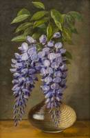 Peter Baumgras Wisteria in a Vase Unframed