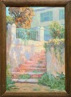 Eleanor Abrams (1885-1967)
Garden Steps, Bermuda
Oil on canvas board
14 x 9 ¾ inches
Signed lower left Eleanor Abrams Garden Steps, Bermuda