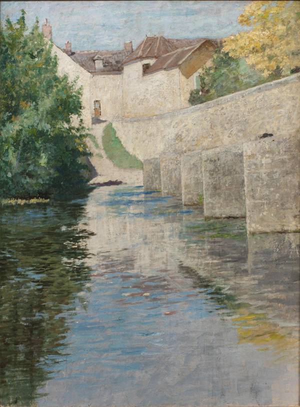 Francis Brooks Chadwick (1859-1935)
Bridge at Grez sur Loing
Oil on canvas
32 x 23 3/4 inches Francis Brooks Chadwick Bridge at Grez sur Loing Unframed