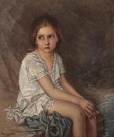 Walter Cox (1867-1930)
Portrait of a Girl
Oil on canvas
30 x 25 inches
Signed lower left Walter Cox Portrait of a Girl