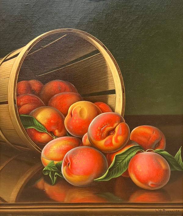 Levi Wells Prentice Overturned Basket of Peaches