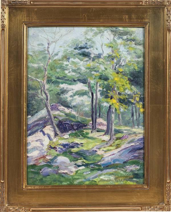 Edith Frances Marsden (1880-1946) Springtime in the Forest
Oil on board
16 x 12 inches
Signed lower right Edith Frances Marsden Springtime in the Forest Framed