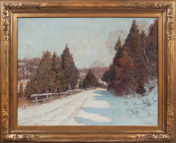 CLARK GREENWOOD VOORHEES (1871-1933)
Berkshires in Winter
Oil on canvas
28 x 36 inches
Signed lower right VOORHEES_Berkshires_Framed.jpg