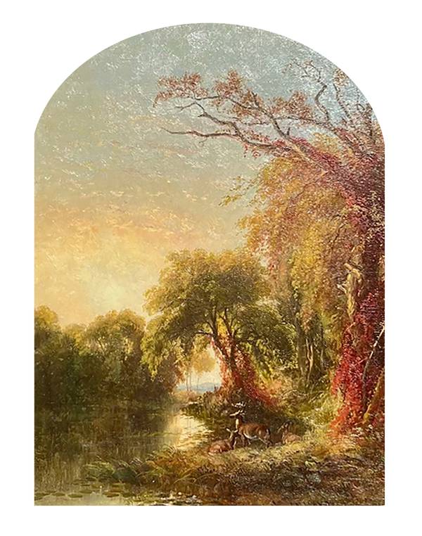 James McDougal Hart Deer in the Woods 