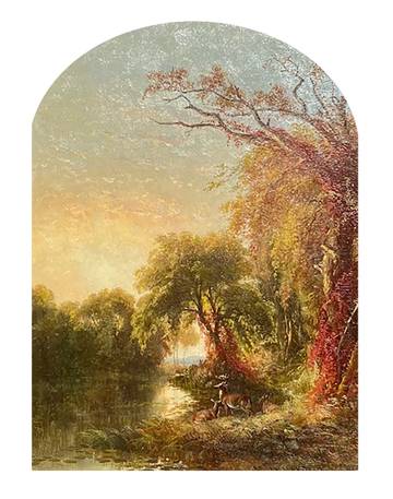 James McDougal Hart Deer in the Woods 