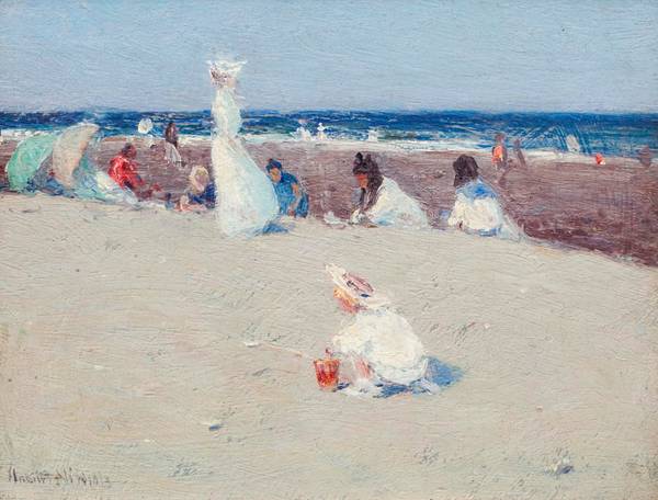 Hobart Nichols, Jr. (1869-1962)
On the Beach
Oil on panel
8 x 10 inches
Signed lower left Hobart Nichols, Jr. On the Beach Unframed