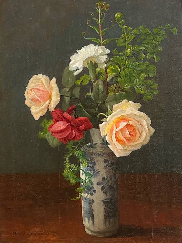 George Cochran Lambdin Still-life of Flowers in a Vase, 1872