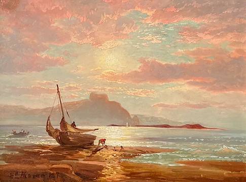 Edward Moran Sunset on the Coast, 1870
