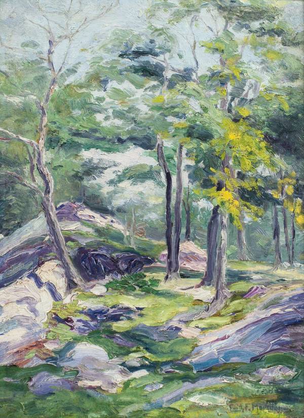Edith Frances Marsden (1880-1946) Springtime in the Forest
Oil on board
16 x 12 inches
Signed lower right Edith Frances Marsden Springtime in the Forest Unframed