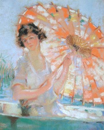 Mary Lane McMillan Young Woman with Parasol