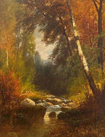 Joseph Antonio Hekking Adirondack Stream in Fall