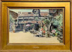 Francis Hopkinson Smith The Courtyard at the Inn of William the Conqueror, Ca. 1905-1910