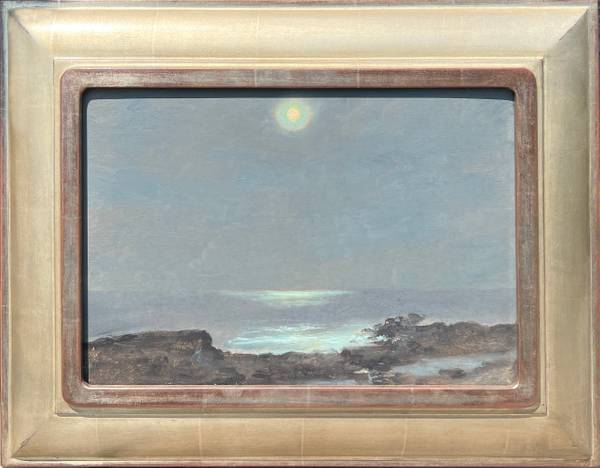 Lockwood de Forest Full Moon over Small Ocean Cove