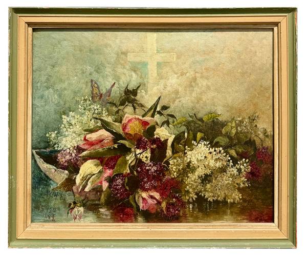 Julie Hart Beers Still-life, In Memory of Campbell Brush, January 23, 1888-February 11, 1889 