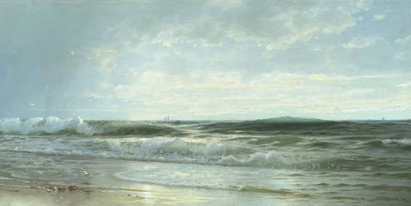 William Trost Richards Seascape with Crashing Waves 1889 unframed