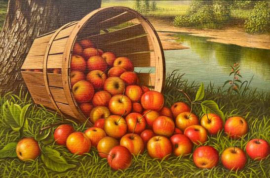 Levi Wells Prentice Overturned Bushel of Apples