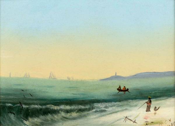 Mattie C. Voorhees Coastal Landscape, 1879 unframed