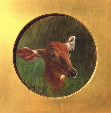 James McDougal Hart Portrait of a Deer, 1871