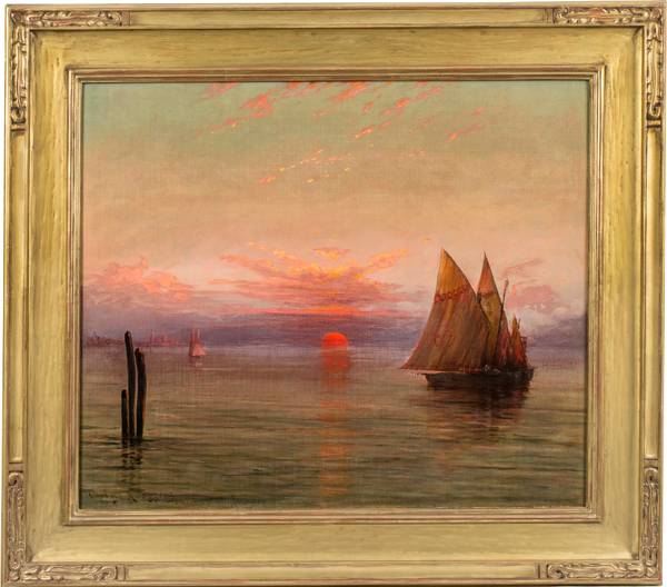 Charles Albert Rogers (1848-1918)
The Setting Sun, Venice, 1892
Oil on canvas
25 x 30 inches
Signed and dated 1892, lower left
Charles Albert Rogers The Setting Sun, 1892