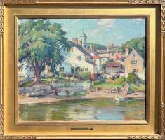 Mabel Woodward (1877-1945) Portsmouth Harbor, 1917 Oil on Canvas 25 x 30 inches Signed lower right Mabel Woodward Portsmouth Harbor, 1917