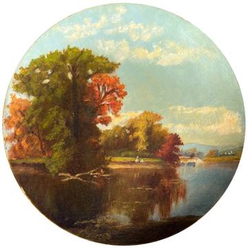 Abbie C. Thurber Early Autumn on Esopus Creek, Kingston, N.Y.