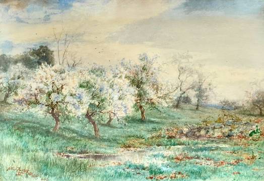 Arthur Parton Apple Orchard in Blossom