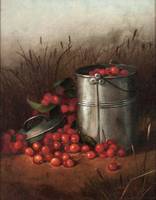 IRENE  E.  PARMELLE  (PARMELY)  Still  Life  (The  Cherry  Pail)  