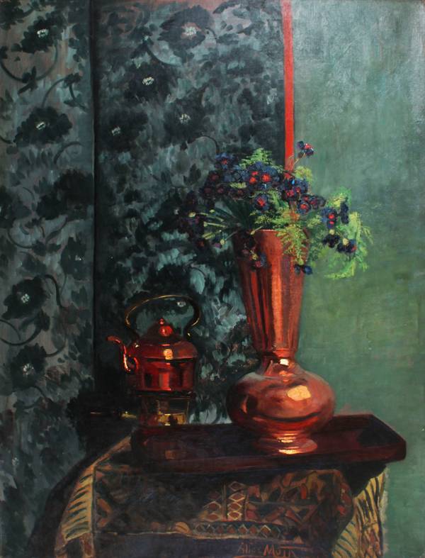 Alice Lolita Muth Still Life with Copper Pot and Vase