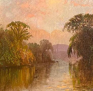 Charles Day Hunt Autumn River Landscape