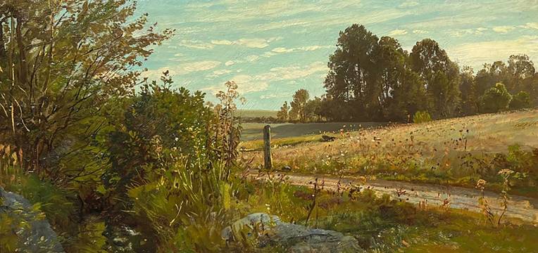 William Trost Richards Country Lane [Oldmixon Farm, Chester County, PA] c. 1886