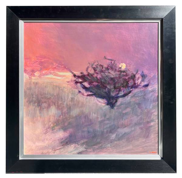 Virginia Webb (1921-2012) Moonlit Dunes Oil on panel 24 x 24 inches Signed lower right Virginia Webb Moonlit Dunes