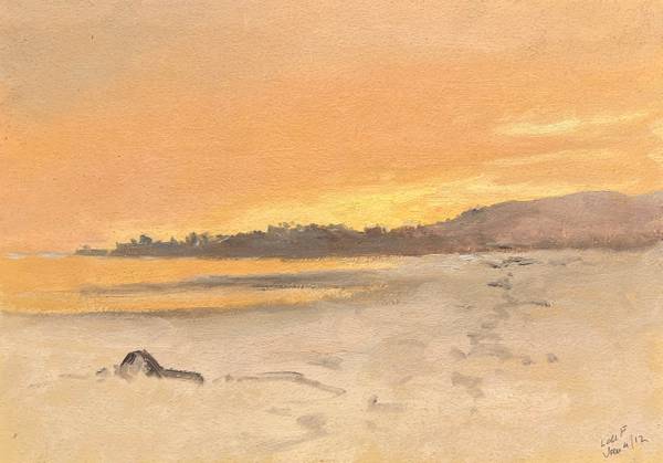 Lockwood DeForest Santa Barbara Beach at Sunset