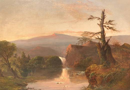 Unknown Catskill Landscape with Waterfall, c. 1860