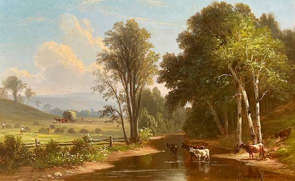 Benjamin Champney Cows Watering 