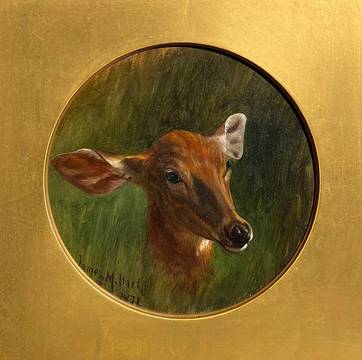 James McDougal Hart Portrait of a Deer, 1871