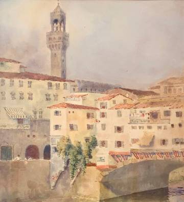 Mary Lane McMillan The Tower of the Palazzo Vecchio, Florence, c. 1910