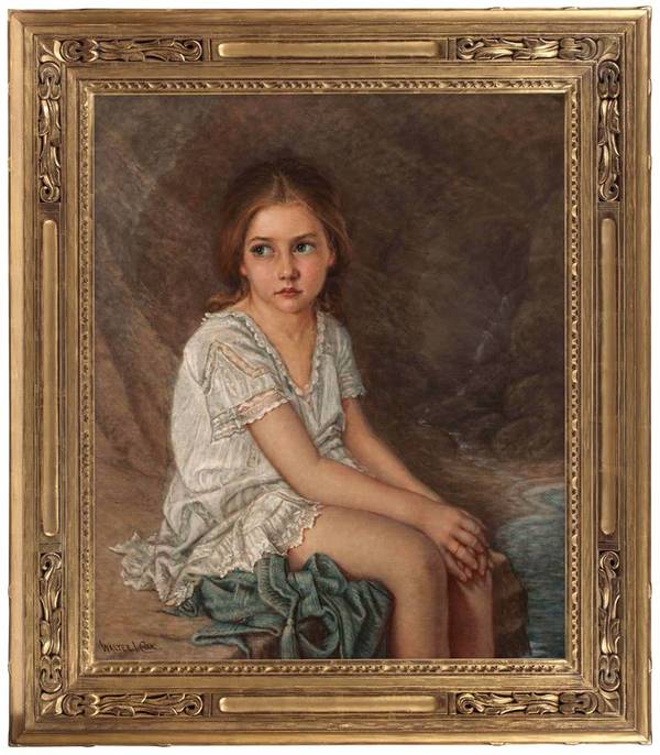 Walter Cox Portrait of a Girl Framed