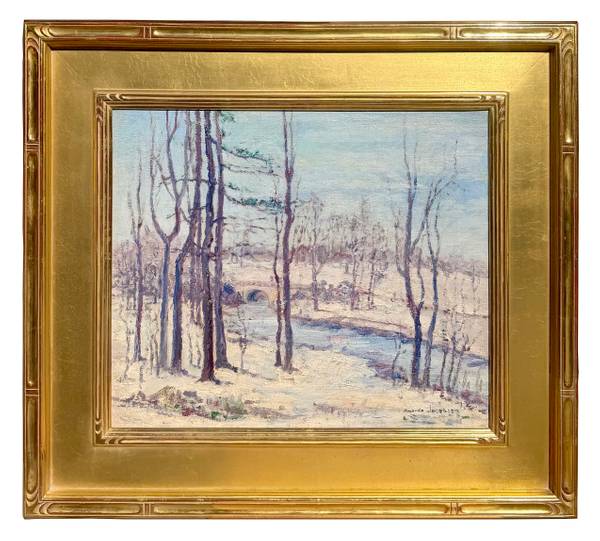 Amanda Jacobsen Winter Scene with Covered Bridge