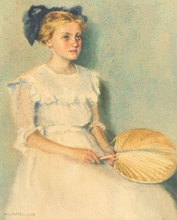 Mary Lane McMillan Girl with Fan, c. 1911
