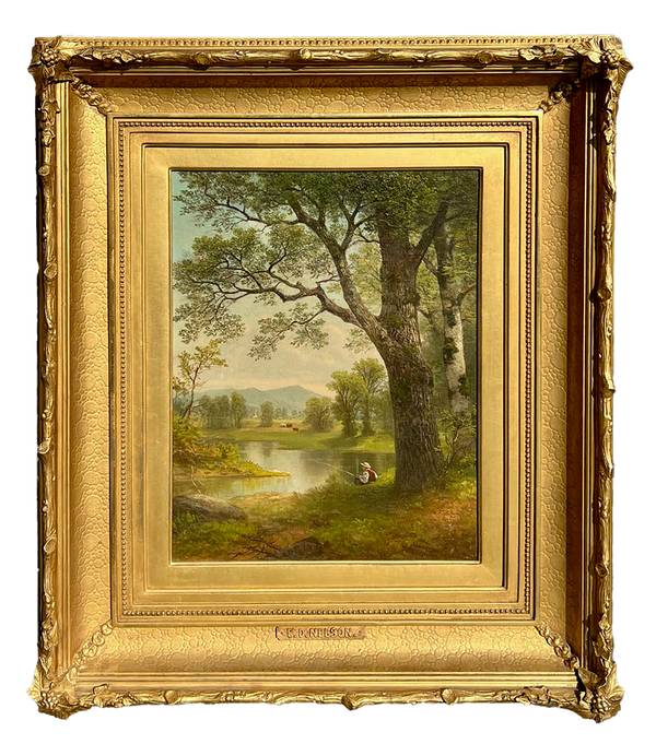 Edward Delavan Nelson  Fishing in Catskills, 1861