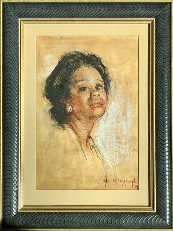 Mary Lane McMillan (1883-1976) Portrait of Nurse, 1967
Pastel on paper
16 x 11 inches
Signed and dated lower right Mary Lane McMillan Portrait of a Nurse, 1976