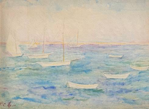 Carolyn Campbell Mase Boats in the Harbor