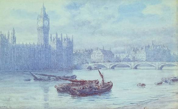 Anna Mary Richards Brewster Houses of Parliament Lambeth Embarkment