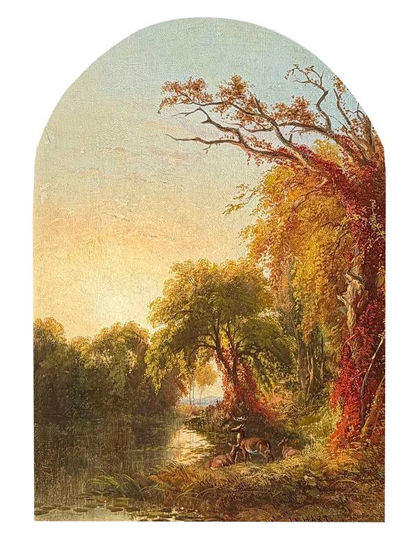 James McDougal Hart Deer in the Woods