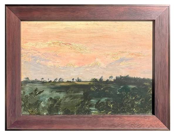 Zoe Worthington Fiske (1864-1942) Sunset Study 2 Oil on canvas 9 1/2 x 13 inches Signed verso Zoe Worthington Fiske Sunset Study 2