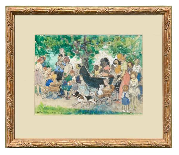 John Alonzo Williams Park Scene with Figures